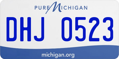 MI license plate DHJ0523