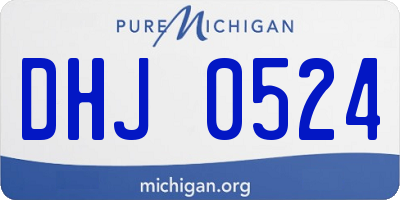 MI license plate DHJ0524