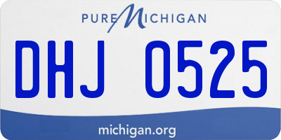 MI license plate DHJ0525