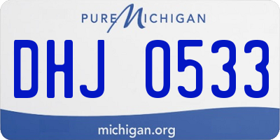 MI license plate DHJ0533