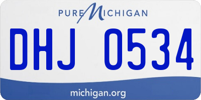 MI license plate DHJ0534