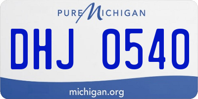 MI license plate DHJ0540