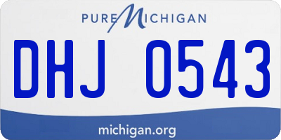 MI license plate DHJ0543