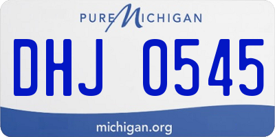 MI license plate DHJ0545