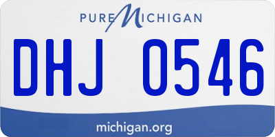 MI license plate DHJ0546