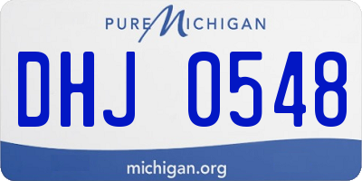 MI license plate DHJ0548