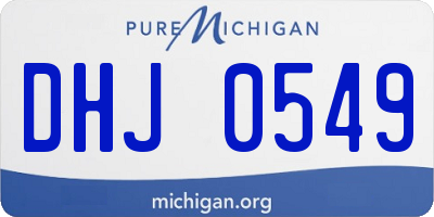MI license plate DHJ0549