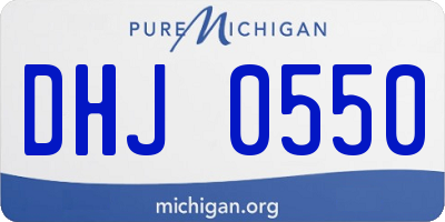 MI license plate DHJ0550