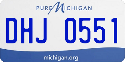 MI license plate DHJ0551