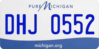 MI license plate DHJ0552