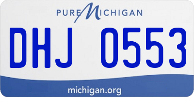 MI license plate DHJ0553