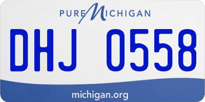 MI license plate DHJ0558