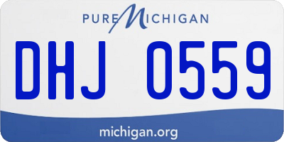 MI license plate DHJ0559