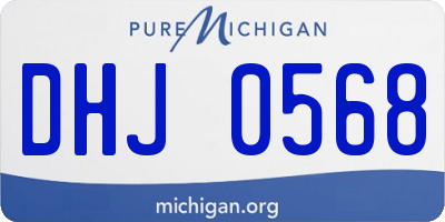 MI license plate DHJ0568