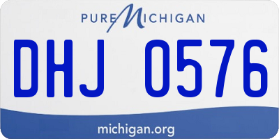 MI license plate DHJ0576