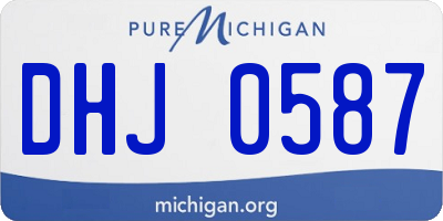 MI license plate DHJ0587