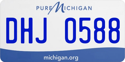 MI license plate DHJ0588