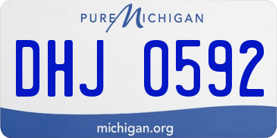 MI license plate DHJ0592