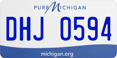 MI license plate DHJ0594