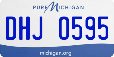 MI license plate DHJ0595