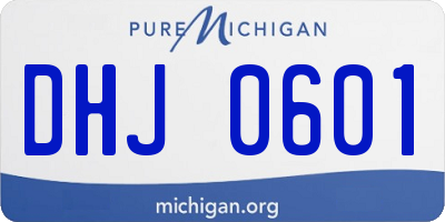 MI license plate DHJ0601