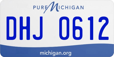 MI license plate DHJ0612