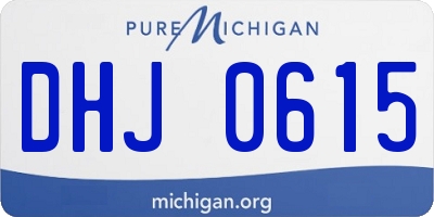 MI license plate DHJ0615