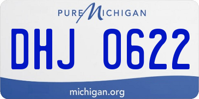 MI license plate DHJ0622