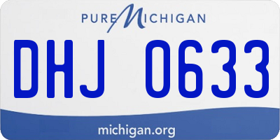 MI license plate DHJ0633