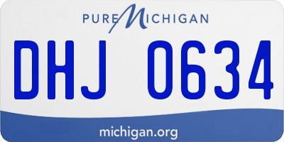 MI license plate DHJ0634