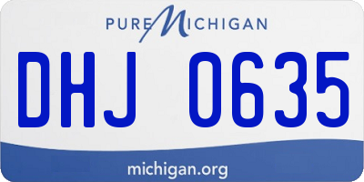 MI license plate DHJ0635