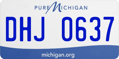 MI license plate DHJ0637