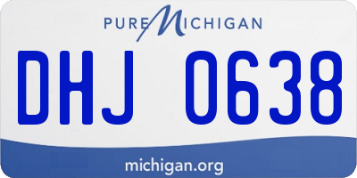 MI license plate DHJ0638