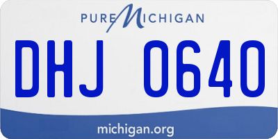 MI license plate DHJ0640