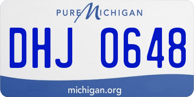 MI license plate DHJ0648