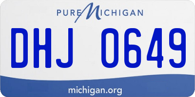 MI license plate DHJ0649