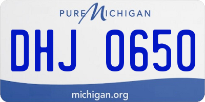 MI license plate DHJ0650