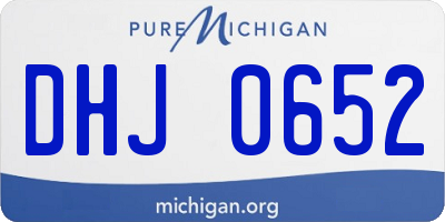 MI license plate DHJ0652