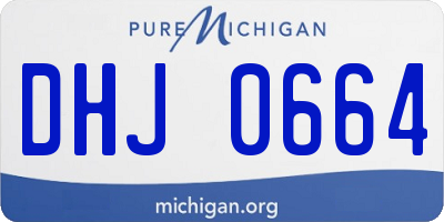 MI license plate DHJ0664