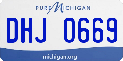 MI license plate DHJ0669