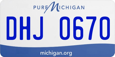 MI license plate DHJ0670