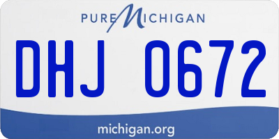 MI license plate DHJ0672