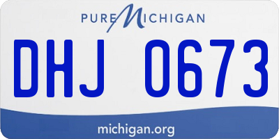 MI license plate DHJ0673