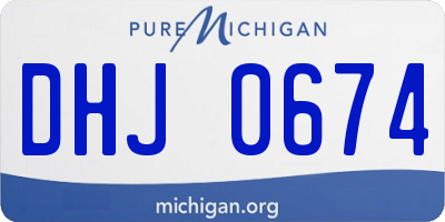 MI license plate DHJ0674