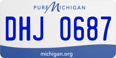 MI license plate DHJ0687