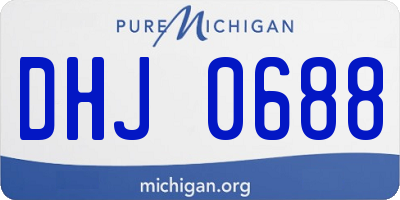 MI license plate DHJ0688