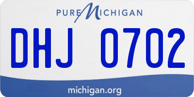 MI license plate DHJ0702