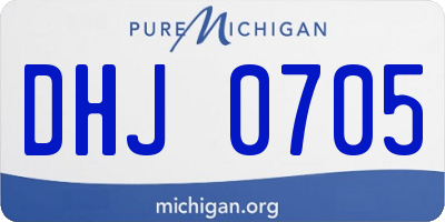 MI license plate DHJ0705