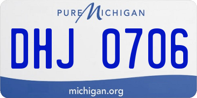 MI license plate DHJ0706