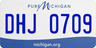 MI license plate DHJ0709